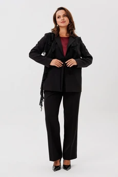 Костюм брючный 1121 черный + винный Vilena