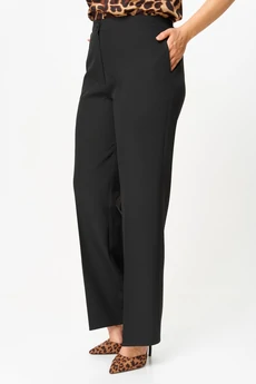 Костюм брючный 1121 черный + леопард Vilena