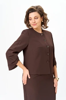 Костюм с юбкой 1126 шоколад Vilena