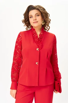 Костюм брючный 1130 красный Vilena