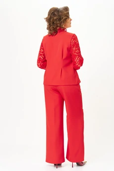 Костюм брючный 1130 красный Vilena