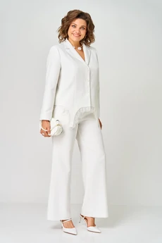 Костюм брючный 1137 белый Vilena