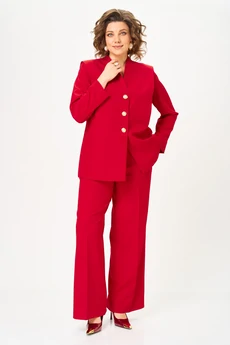 Костюм брючный 1138 красный Vilena