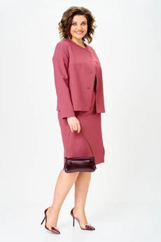 Костюм с юбкой 1142 коралл Vilena