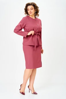 Костюм с юбкой 1142 коралл Vilena