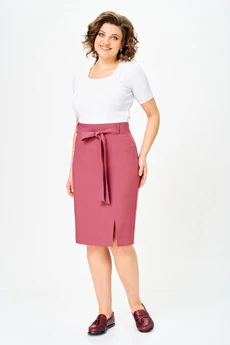 Костюм с юбкой 1142 коралл Vilena