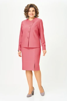 Костюм с юбкой 1142 коралл Vilena