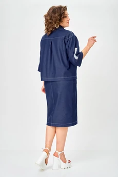 Костюм с юбкой 1152 джинс Vilena