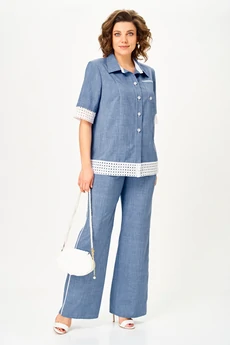 Костюм брючный 1156 голубой Vilena