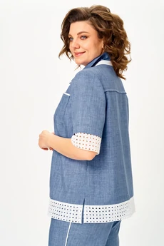 Костюм брючный 1156 голубой Vilena