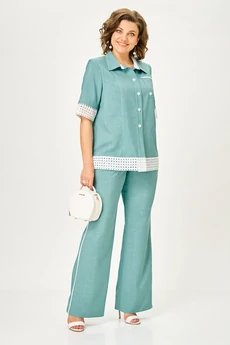 Костюм брючный 1156 полынь Vilena