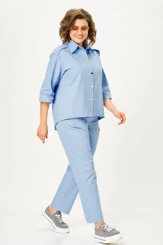 Костюм брючный 1158 голубой Vilena