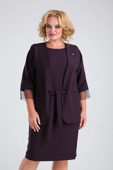 Костюм с платьем 635 баклажан Vilena