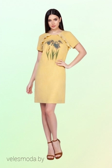 Платье 1023 желтый Vitol Fashion