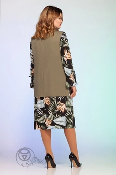 Комплект с платьем 500 фисташковый жакет Vitol Fashion