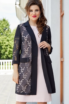 Костюм с платьем 14673-1 черный + розовый Vittoria Queen