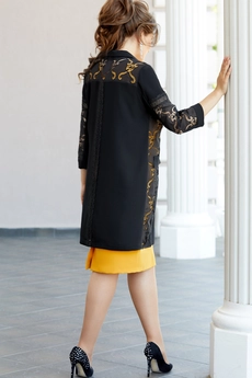 Костюм с платьем 14673 черный + горчица Vittoria Queen