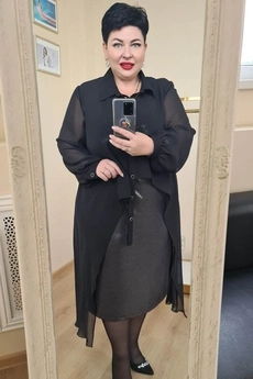 Костюм с платьем 14973 черный + серебро Vittoria Queen