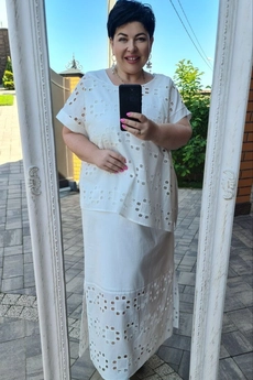 Костюм с платьем 16243 белый Vittoria Queen