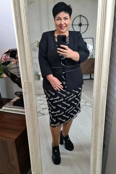 Костюм с платьем 17213 черный Vittoria Queen