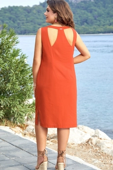 Костюм с платьем 17743 кирпичный Vittoria Queen