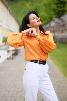 Рубашка 5609 оранжевый YFS