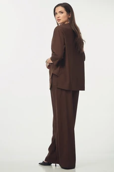 Костюм брючный 2273 шоколадно-коричневый YOUR SIZE