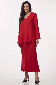 Костюм с юбкой 2275 красный YOUR SIZE