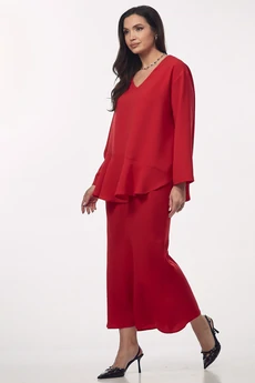 Костюм с юбкой 2275 красный YOUR SIZE