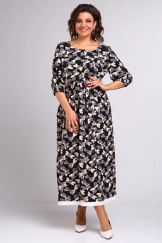 Платье 2252 стрекозы+черный YOUR SIZE