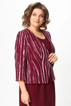 Костюм с платьем 4460 бордовый ZLATA