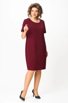 Костюм с платьем 4460 бордовый + цветы ZLATA