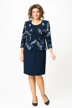 Костюм с платьем 4460 синий ZLATA