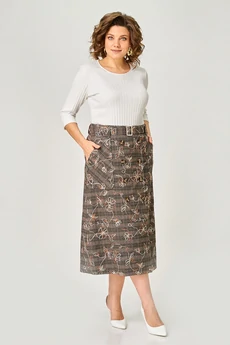 Юбка 4467 коричневый ZLATA