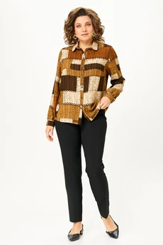 Блузка 4468 коричневый ZLATA