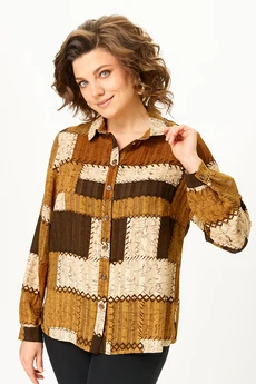 Блузка 4468 коричневый ZLATA