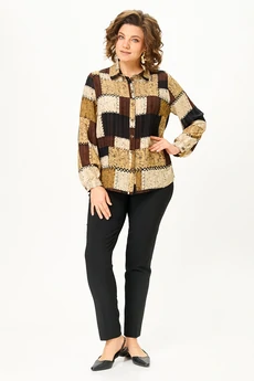 Блузка 4468 шоколадный ZLATA