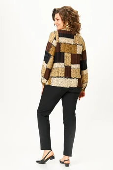 Блузка 4468 шоколадный ZLATA