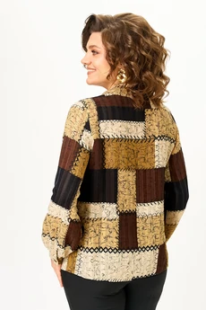 Блузка 4468 шоколадный ZLATA