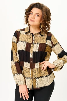Блузка 4468 шоколадный ZLATA