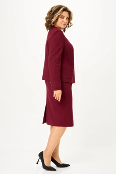 Костюм с юбкой 4483 бордовый ZLATA