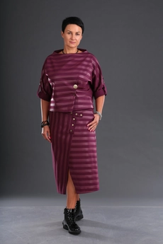 Костюм с юбкой 326 фуксия Zigzag Style