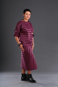Костюм с юбкой 326 фуксия Zigzag Style