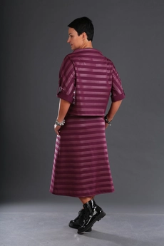 Костюм с юбкой 326 фуксия Zigzag Style