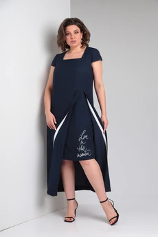 Платье 351 синий Zigzag Style