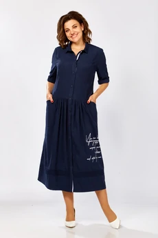 Платье 401 синий Zigzag Style