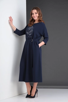 Платье 423 темно-синий Zigzag Style