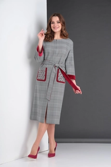 Платье 424 красная отделка Zigzag Style