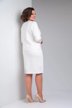 Костюм с юбкой 511 молоко Zigzag Style