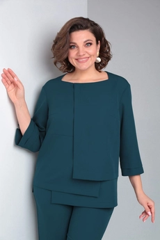 Костюм брючный 529 изумруд Zigzag Style